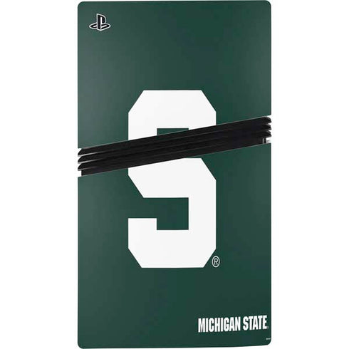 Michigan State University Spartans S PS5 Pro Disk Console Skin