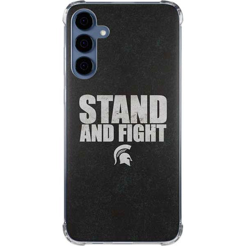 Michigan State University Stand and Fight Galaxy A55 5G Clear Case