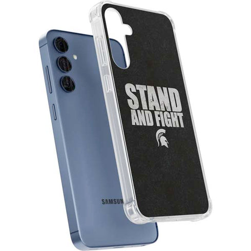 Michigan State University Stand and Fight Galaxy A55 5G Clear Case