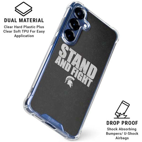 Michigan State University Stand and Fight Galaxy S25 Clear Case