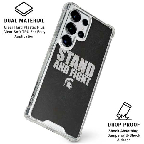 Michigan State University Stand and Fight Galaxy S25 Ultra Clear Case