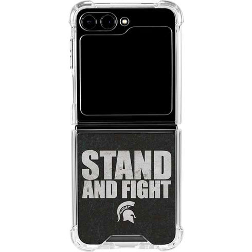 Michigan State University Stand and Fight Galaxy Z Flip6 Clear Case