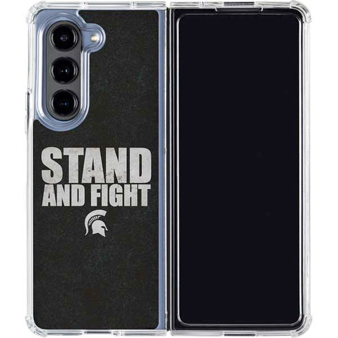 Michigan State University Stand and Fight Galaxy Z Fold5 5G Clear Case