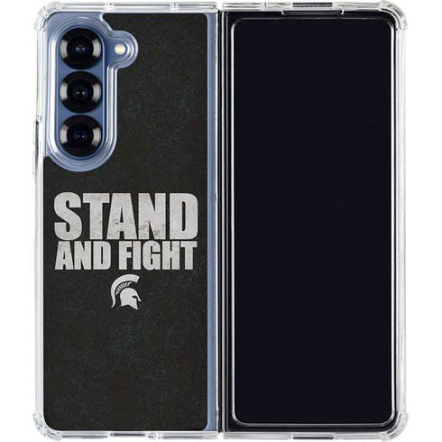 Michigan State University Stand and Fight Galaxy Z Fold6 Clear Case
