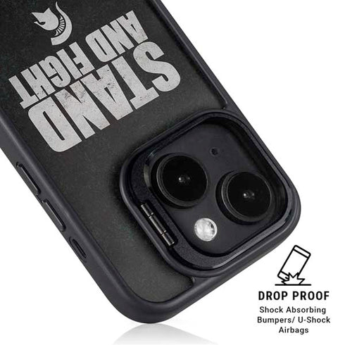 Michigan State University Stand and Fight iPhone 15 Kickstand Case