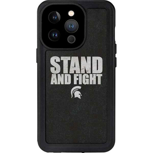 Michigan State University Stand and Fight iPhone 15 Pro Waterproof Case