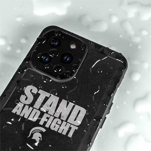 Michigan State University Stand and Fight iPhone 15 Pro Waterproof Case