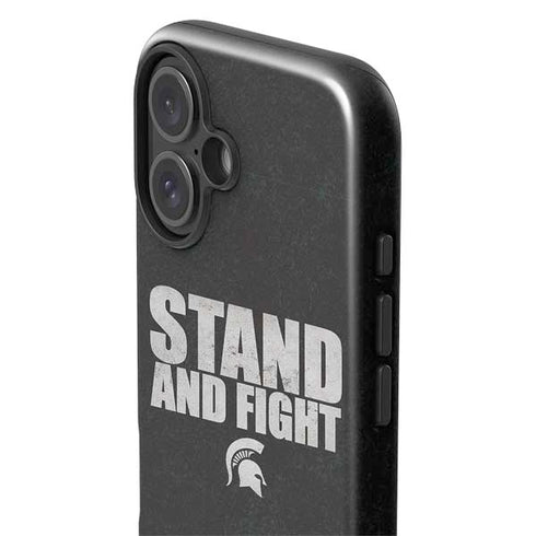 Michigan State University Stand and Fight iPhone 16 Impact Case