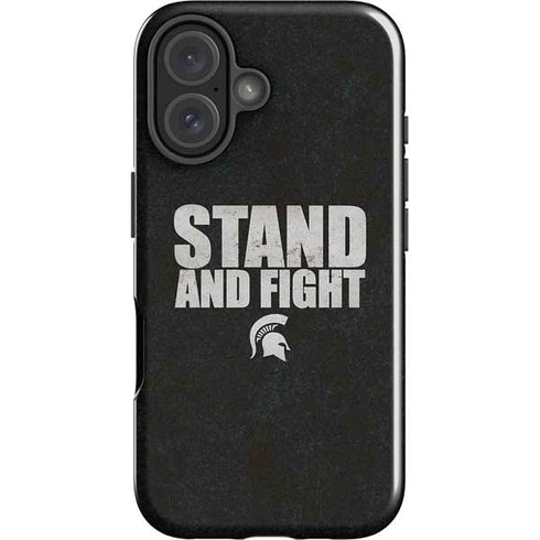 Michigan State University Stand and Fight iPhone 16 Plus Impact Case