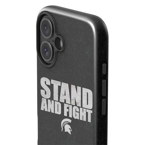 Michigan State University Stand and Fight iPhone 16 Plus Impact Case