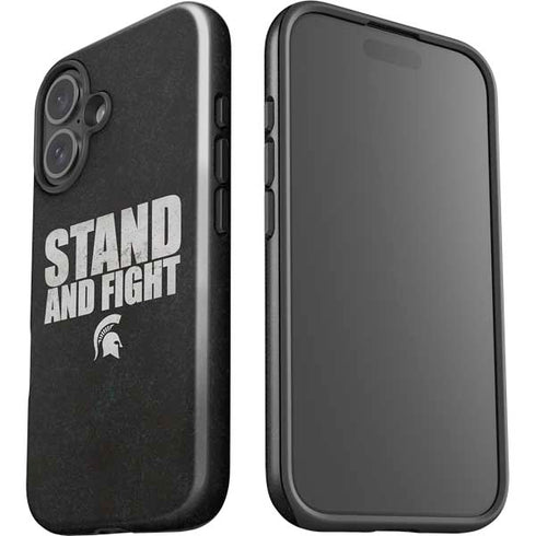 Michigan State University Stand and Fight iPhone 16 Plus Impact Case