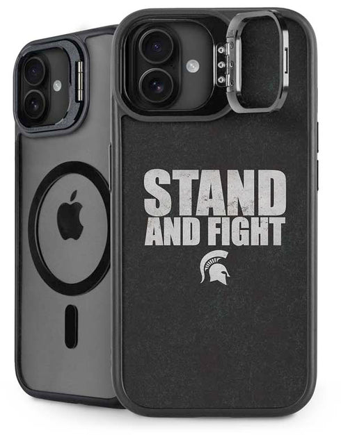 Michigan State University Stand and Fight iPhone 16 Plus Kickstand Case