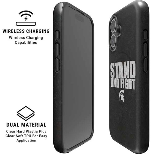 Michigan State University Stand and Fight iPhone 16 Plus Magsafe Impact Case