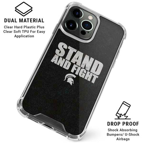 Michigan State University Stand and Fight iPhone 16 Pro Clear Case