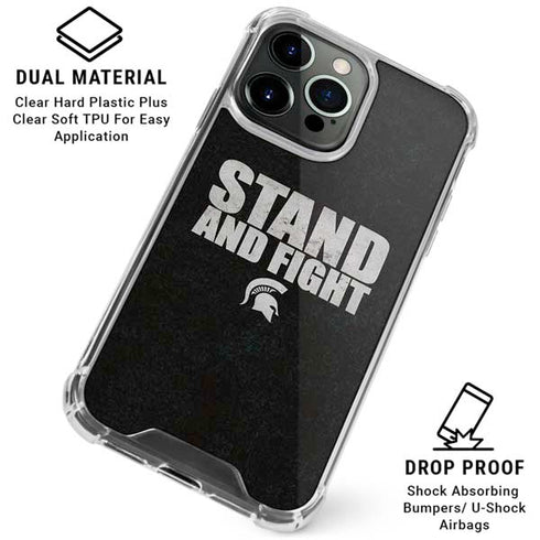 Michigan State University Stand and Fight iPhone 16 Pro Max Clear Case