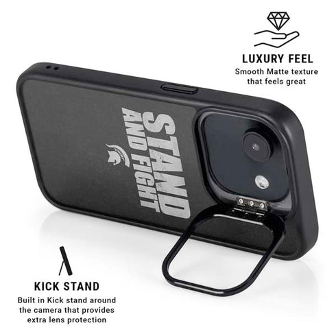 Michigan State University Stand and Fight iPhone 16e Kickstand Case
