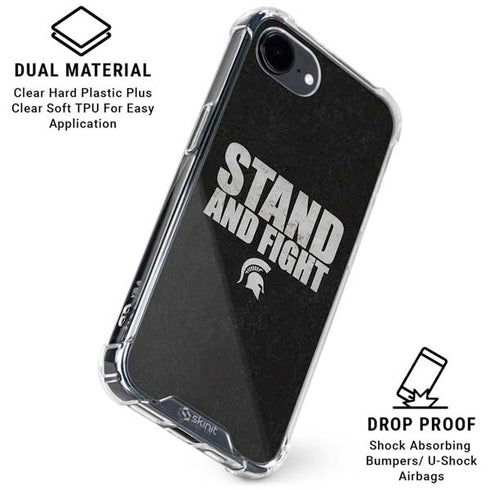 Michigan State University Stand and Fight iPhone 16e Clear Case
