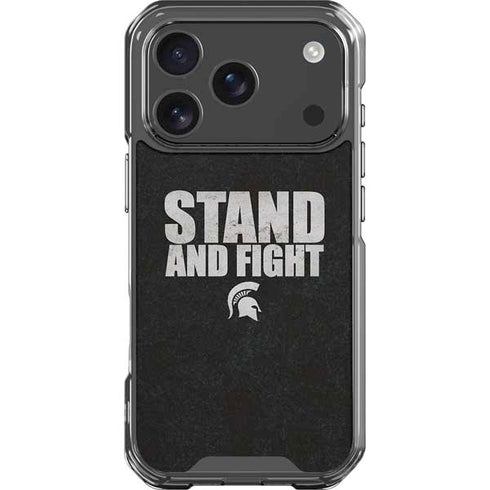 Michigan State University Stand and Fight iPhone 18 Pro Clear Case