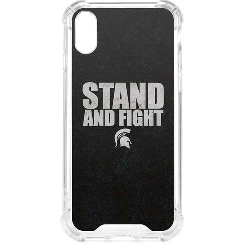 Michigan State University Stand and Fight iPhone XS Clear Case