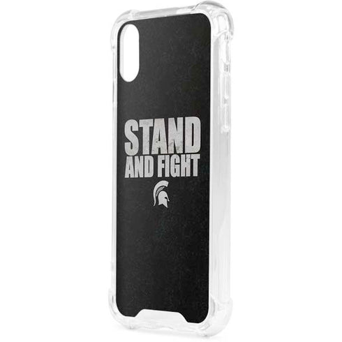 Michigan State University Stand and Fight iPhone XS Clear Case