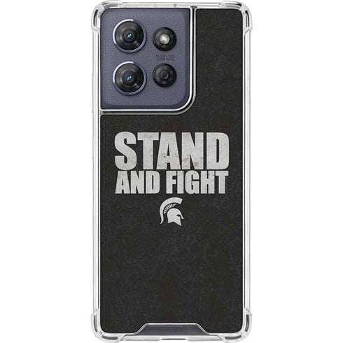 Michigan State University Stand and Fight Moto G 5G (2025) Clear Case