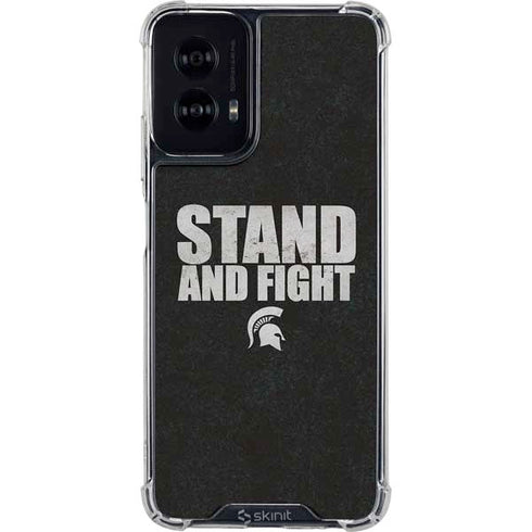 Michigan State University Stand and Fight Moto G Power 5G (2024) Clear Case