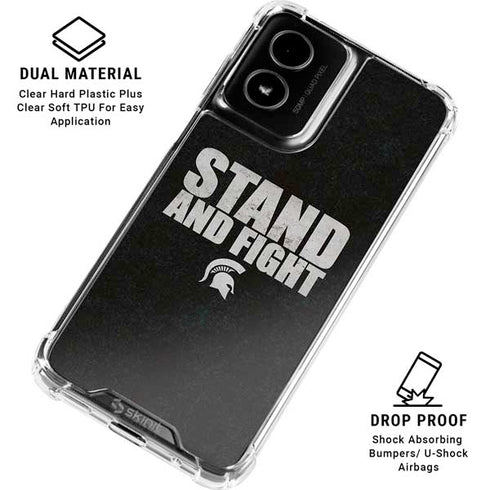 Michigan State University Stand and Fight Moto G Power 5G (2024) Clear Case