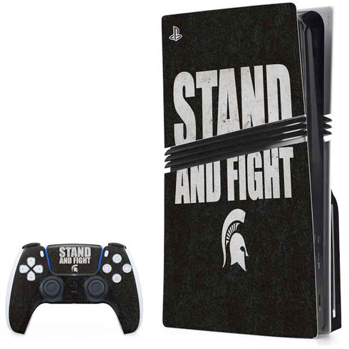 Michigan State University Stand and Fight PS5 Pro Disk Bundle Skin