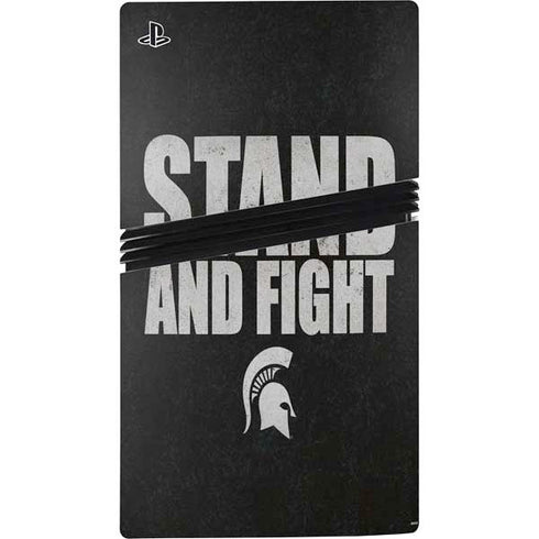 Michigan State University Stand and Fight PS5 Pro Disk Bundle Skin