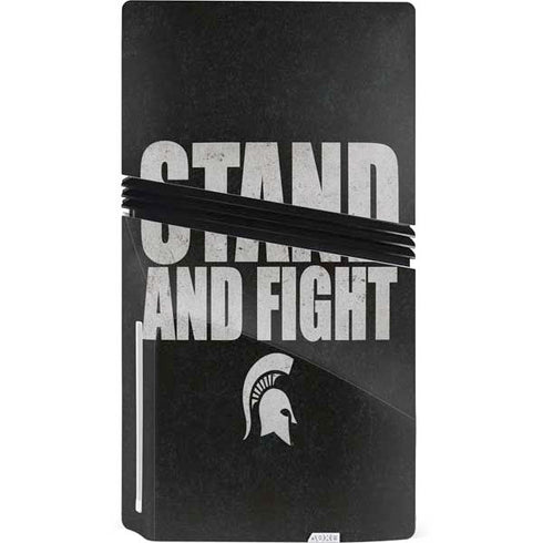 Michigan State University Stand and Fight PS5 Pro Disk Bundle Skin