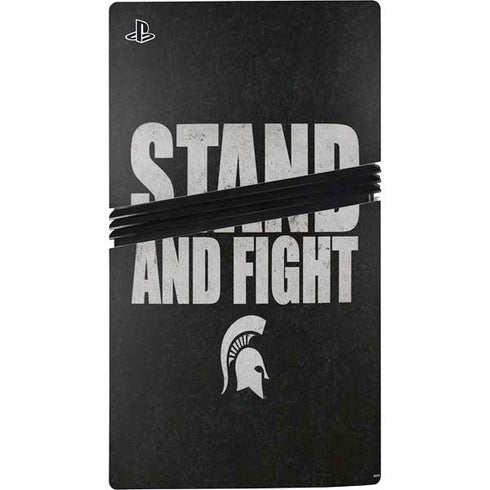 Michigan State University Stand and Fight PS5 Pro Disk Console Skin