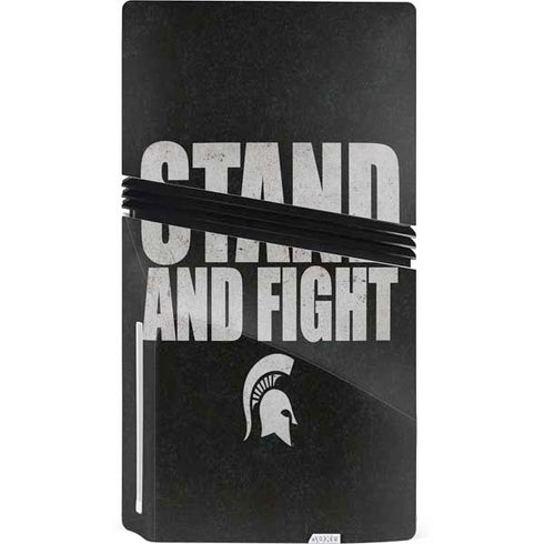 Michigan State University Stand and Fight PS5 Pro Disk Console Skin