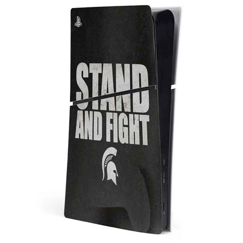 Michigan State University Stand and Fight PS5 Slim Digital Edition Console Skin