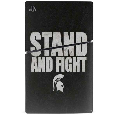 Michigan State University Stand and Fight PS5 Slim Digital Edition Console Skin