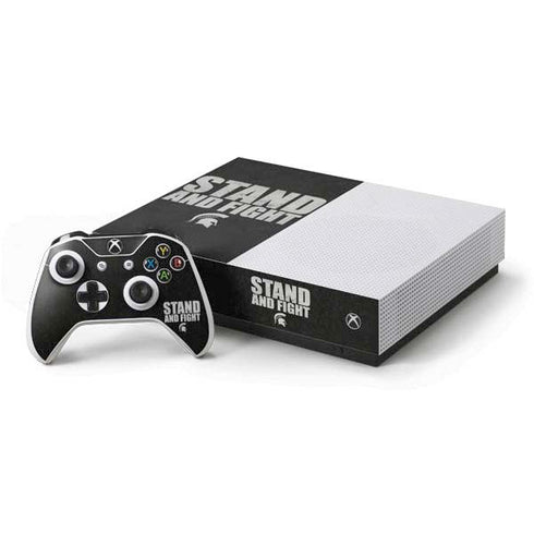 Michigan State University Stand and Fight Xbox One S All-Digital Edition Bundle Skin