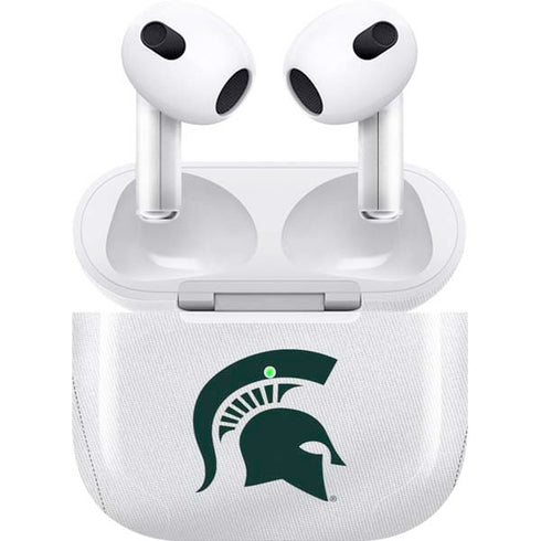 Michigan State University White Jersey Apple AirPods (3rd Gen 2021) Skin