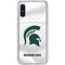 Michigan State University White Jersey Galaxy A10e Clear Case