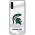 Michigan State University White Jersey Galaxy A10e Clear Case
