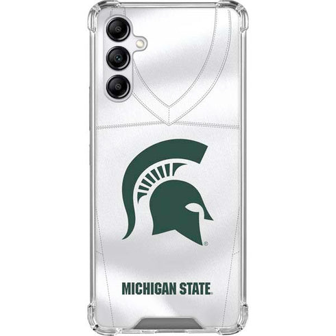 Michigan State University White Jersey Galaxy A14 5G Clear Case