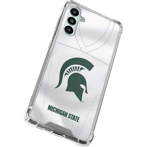 Michigan State University White Jersey Galaxy A14 5G Clear Case