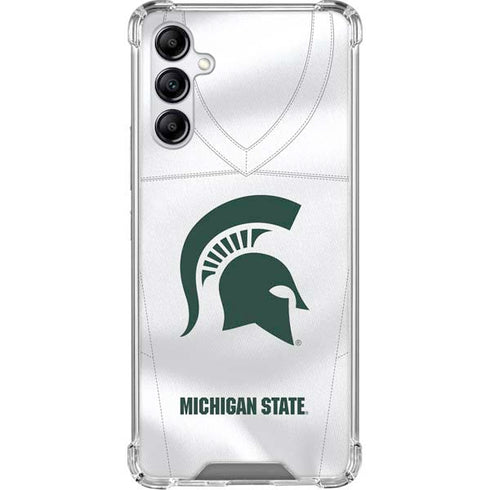 Michigan State University White Jersey Galaxy A15 5G Clear Case