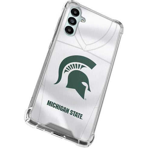 Michigan State University White Jersey Galaxy A15 5G Clear Case