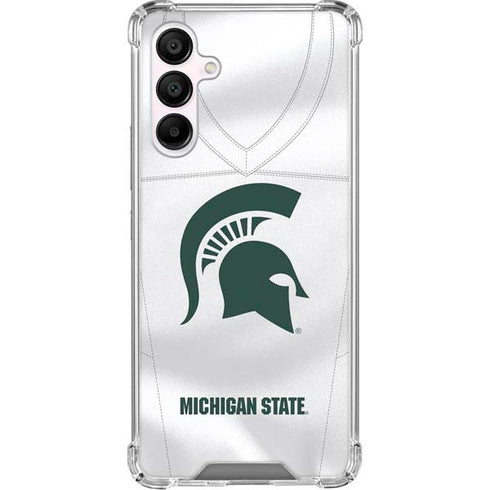 Michigan State University White Jersey Galaxy A16 5G Clear Case