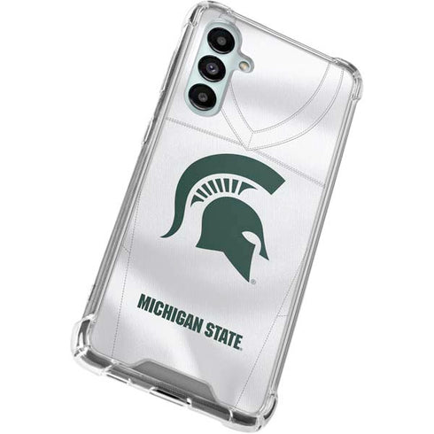 Michigan State University White Jersey Galaxy A16 5G Clear Case