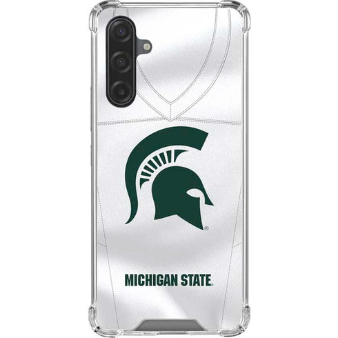 Michigan State University White Jersey Galaxy A17 Clear Case