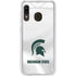 Michigan State University White Jersey Galaxy A20 Clear Case