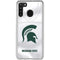 Michigan State University White Jersey Galaxy A21 Clear Case