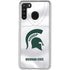 Michigan State University White Jersey Galaxy A21 Clear Case