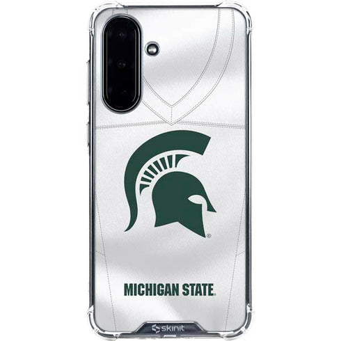 Michigan State University White Jersey Galaxy A36 5G Clear Case