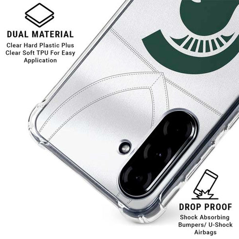 Michigan State University White Jersey Galaxy A36 5G Clear Case